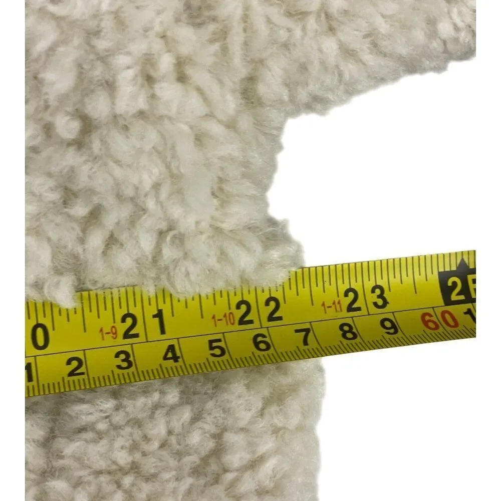 Zara Womens Faux Fur Coat Jacket XS Oyster White Teddy collared 4391/855 NWT - Picture 15 of 16